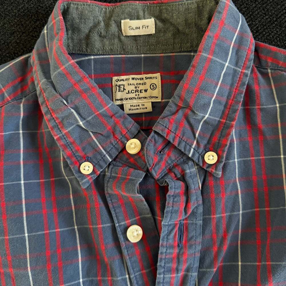 J. Crew Men's Slim Fit Plaid Button-Down | Classic Preppy Shirt Size S - Picture 1 of 5